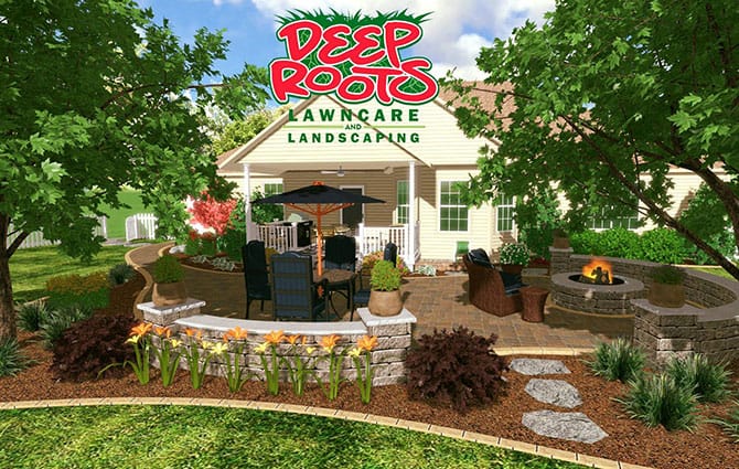 3D render of landscaping services near chatham illinois