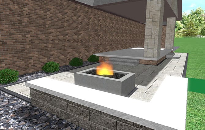 outdoor firepit landscaping services near chatham illinois