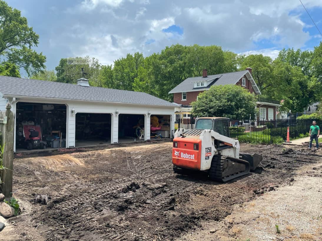 driveway demolition for installing a brand new concrete driveway in chatham illinois