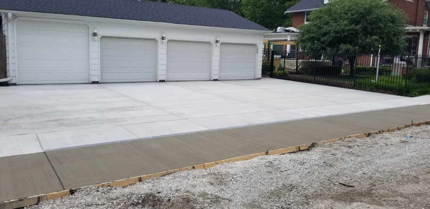 Deep Roots Lawn Care and Landscaping - new concrete driveway, waiting for cement to set - Chatham, IL