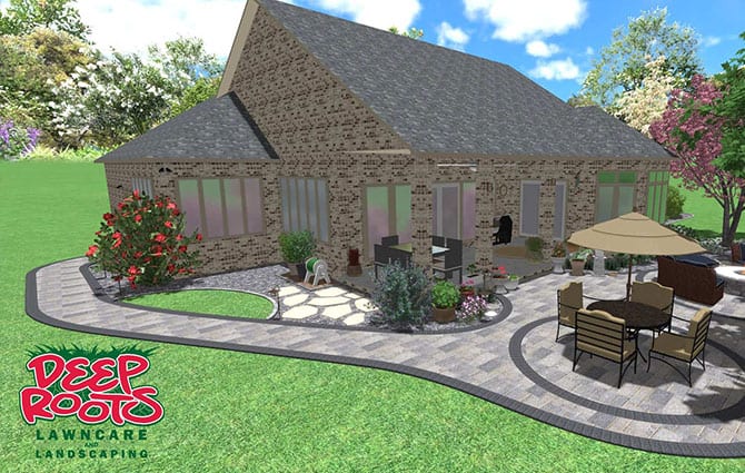 3D rendering of landscaping services springfield illinois