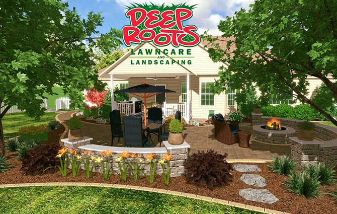 3d rendering of landscaping service for residential areas in the springfield illinois area
