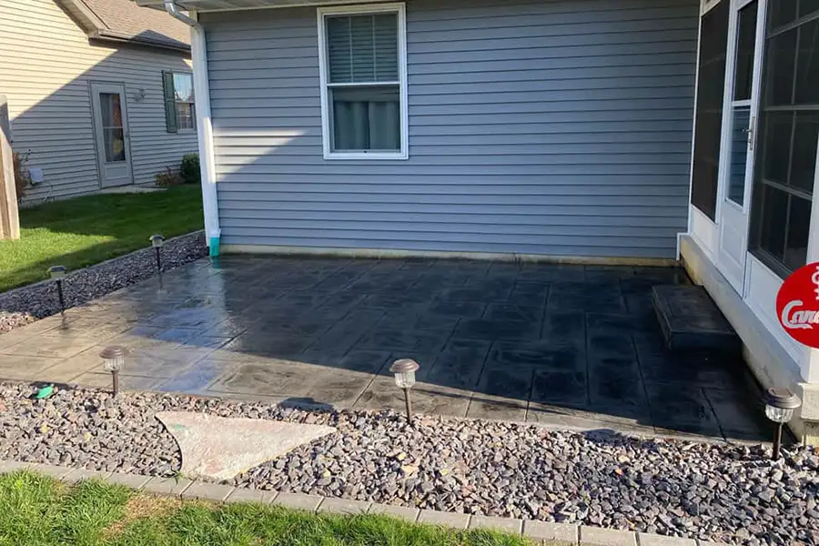 residential stamped concrete patio installation professionals near chatham illinois