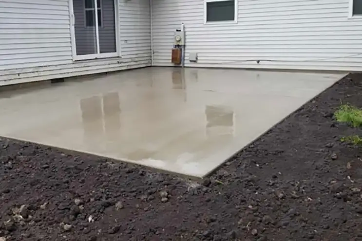 Deep Roots -concrete services, poured concrete back patio - Chatham, IL